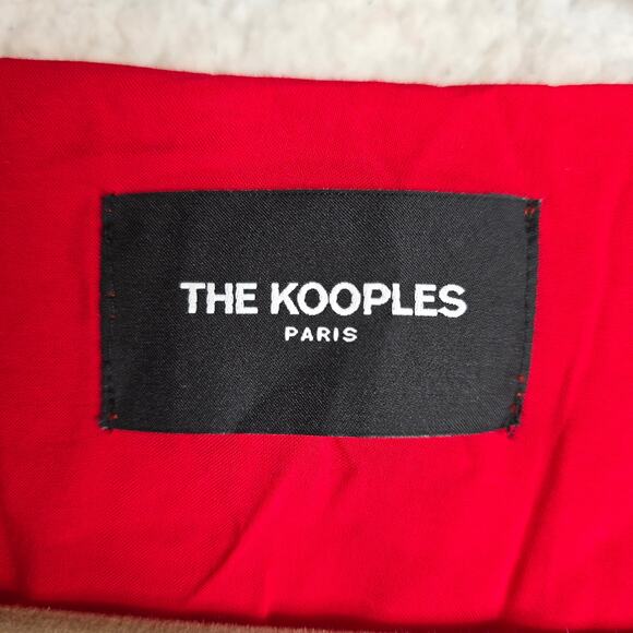 KOOPLES SZ2 NWT burnout Velvet texture Red Leopard V neck Buttondown sexy dress - Picture 3 of 16
